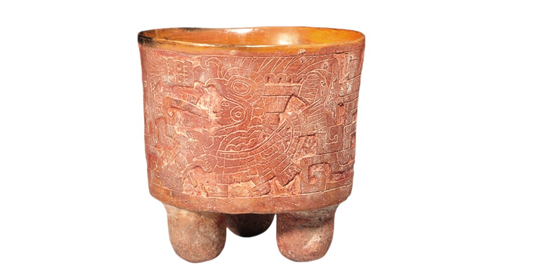 Vasija de Teotihuacán que se oferta en Dallas