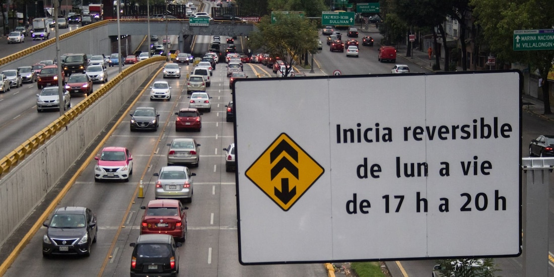 Entró en funcionamiento el carril reversible del Circuito Interior, de la Raza a Benjamín Franklin, opción para conductores que quieran evitar el tráfico de la zona de Marina Nacional.