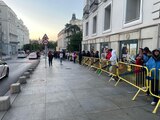 Connacionales acudieron a votar ayer desde temprano en Madrid, España.