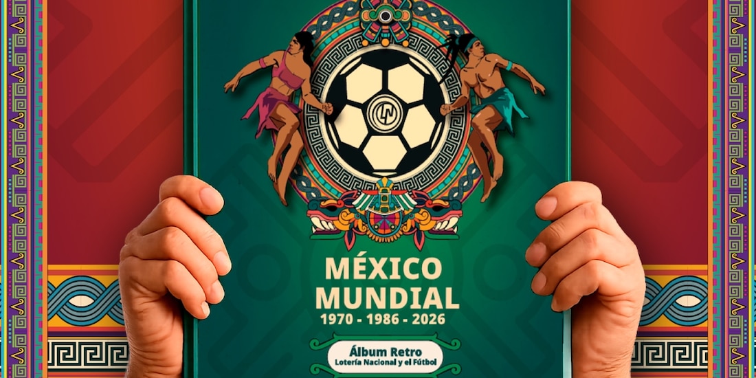 Lotería Nacional y Panini lanzan álbum retro especial para celebrar el Mundial en México