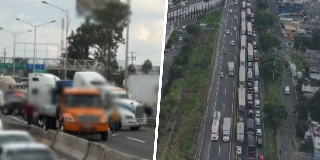Aspecto de bloqueos de transportistas que persisten este martes 27 de octubre.
