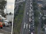 Aspecto de bloqueos de transportistas que persisten este martes 27 de octubre.