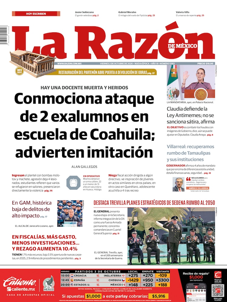 La Razón 02 Octubre 2026