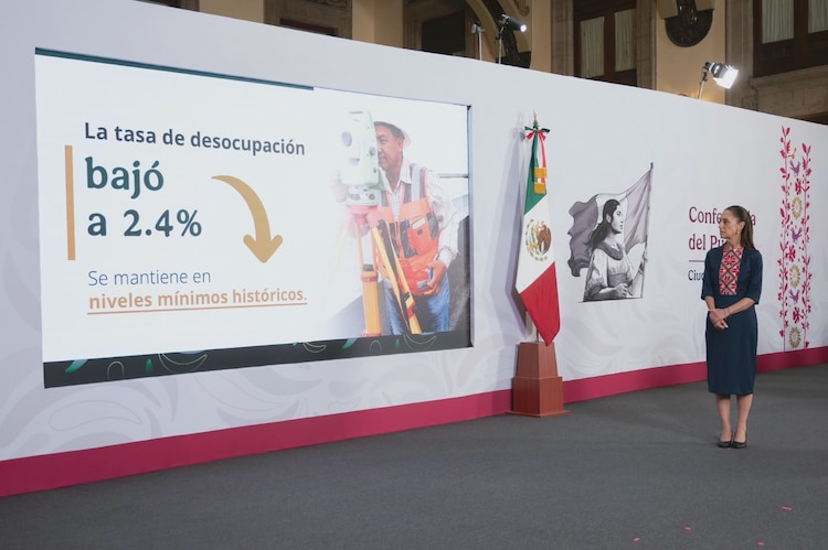 Autoridades destacan que la pobreza laboral en México alcanzó su mínimo histórico de 32.3%.