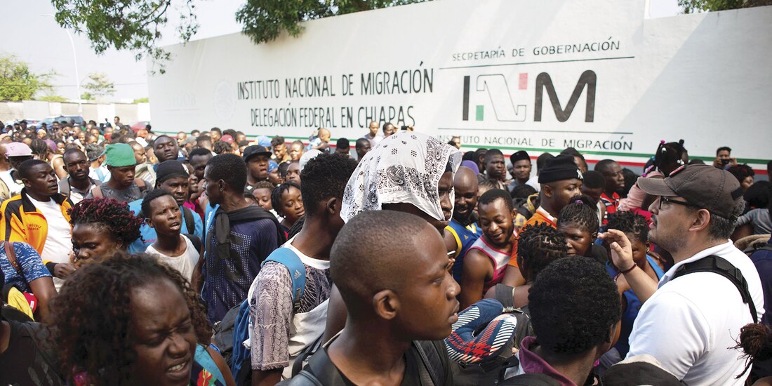 Centroamericanos en México en su intento de llegar a Estados Unidos.