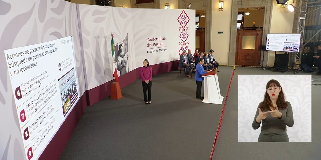 Conferencia de prensa en Palacio Nacional.