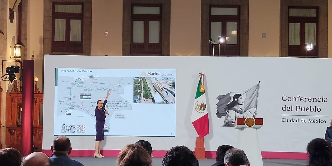 La Presidenta de México Claudia Sheinbaum este jueves en Palacio Nacional.