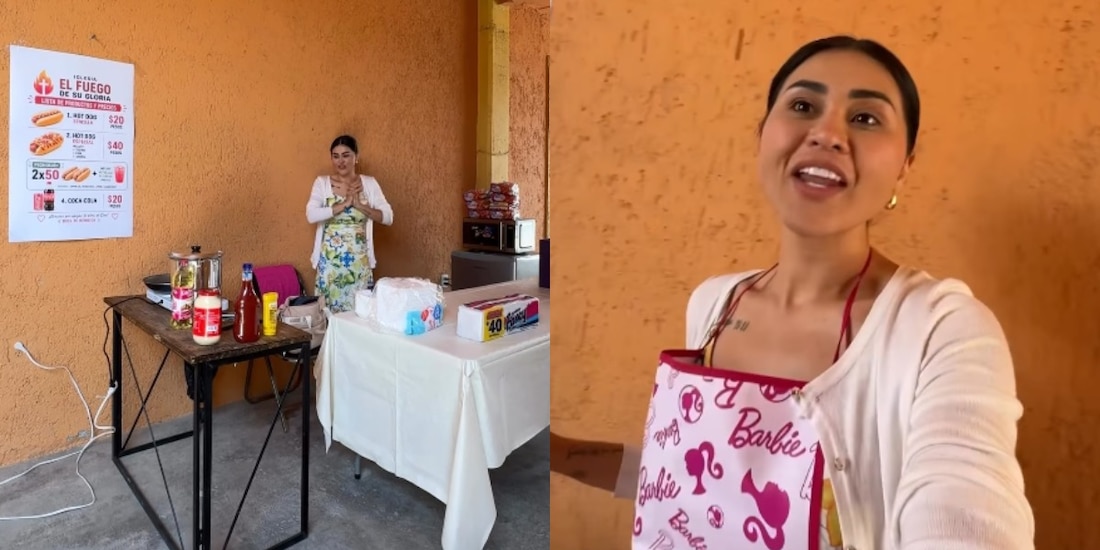 Gomita vende hot dogs en la iglesia