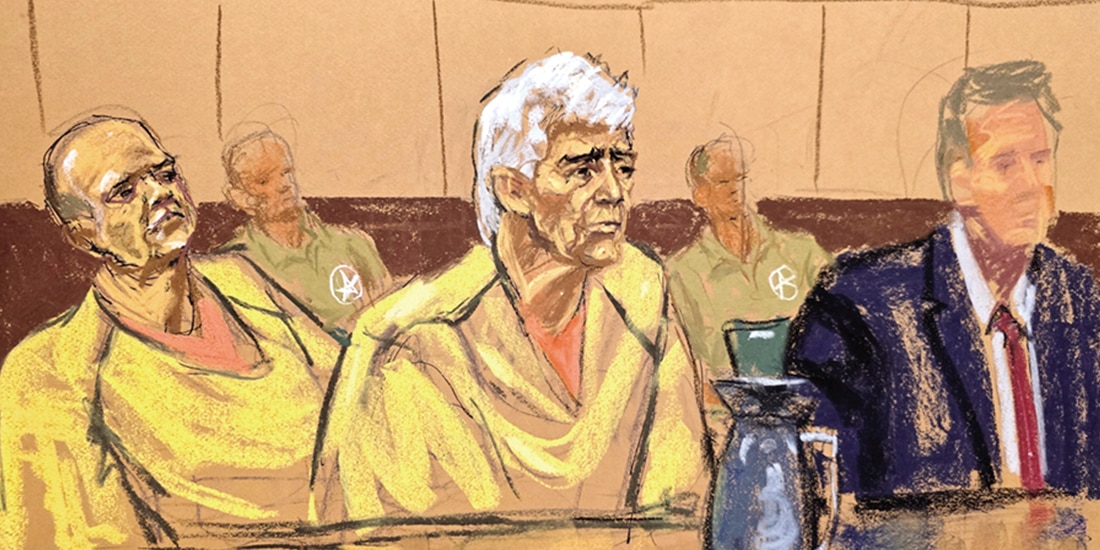 Bosquejo del narcotraficante Caro Quintero en una audiencia del tribunal de NY, EU, el 17 de junio de 2026.