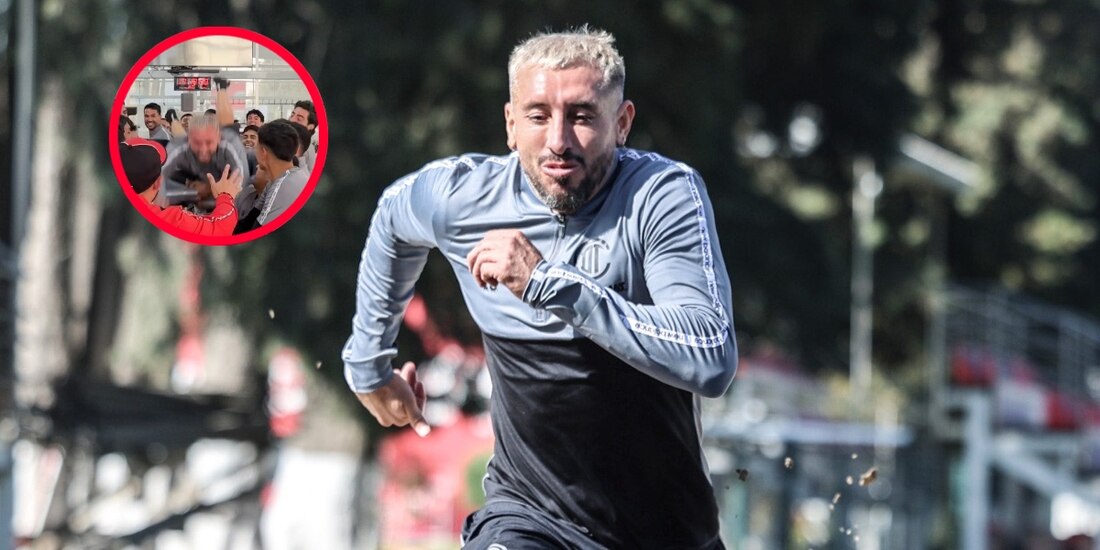 Héctor Herrera se llevó su novatada en su primer entrenamiento como futbolista del Toluca.