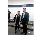 EL EXFISCAL de Operaciones de la FGE,
con Ernestina Godoy, en febrero.
