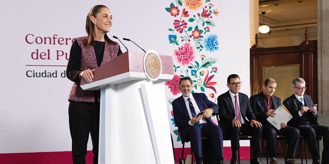 La jefa del Ejecutivo, ayer, en conferencia de prensa.