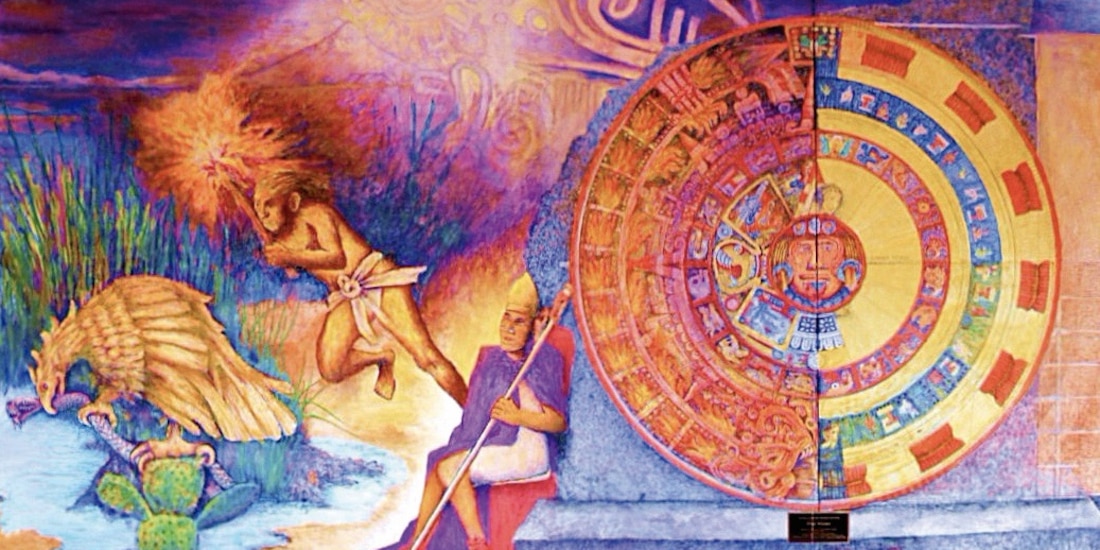 A la Tierra Prometida: Hombre universal, mural de Diego Rosales (detalle), 2010.