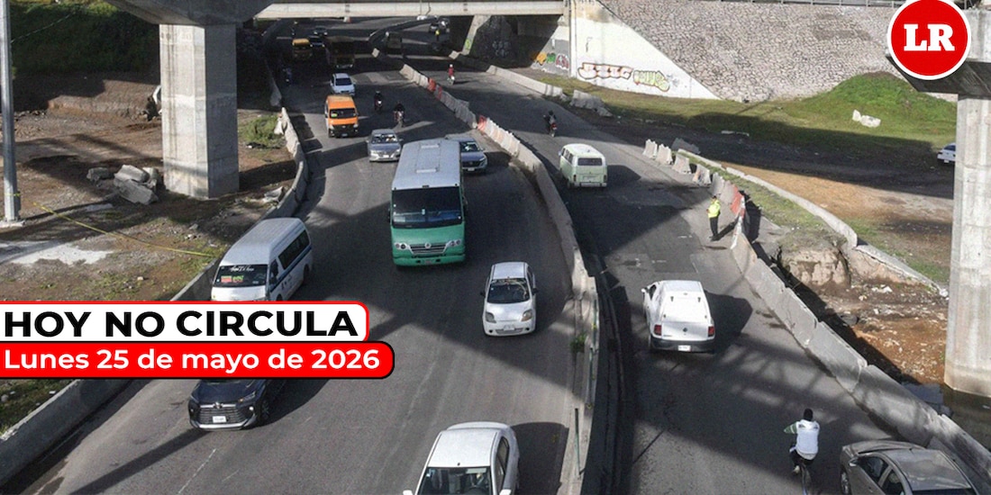 En La Razón te decimos cómo aplica el Hoy No Circula este lunes 25 de mayo de 2026.