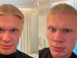 Erling Haaland dejó atrás su cabellera de vikingo.