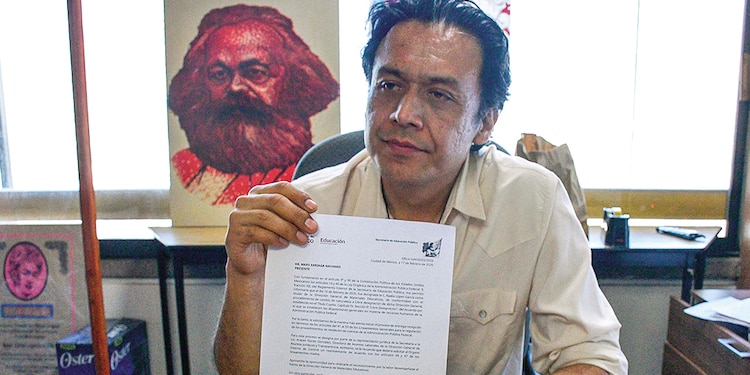 Marx Arriaga presentó la notificación de su remoción del cargo, el pasado 17 de febrero.