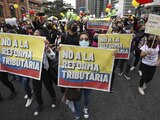 Manifestación contra la reforma tributaria de Duque en Bogotá, Colombia
