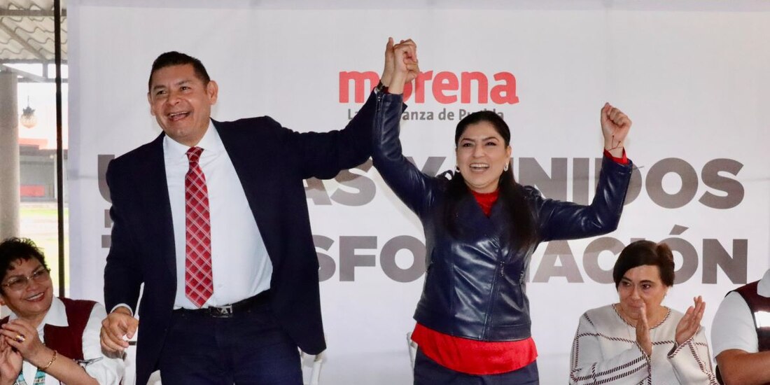 Alejandro Armenta y Claudia Rivera.