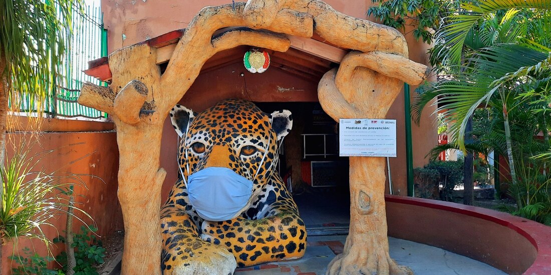 Entrada del parque ecológico ZooChilpan, en Chilpancingo, Guerrero.
