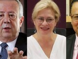 De derecha a izquierda: Carlos Urzúa, Josefa González Blanco y Germán Martínez
