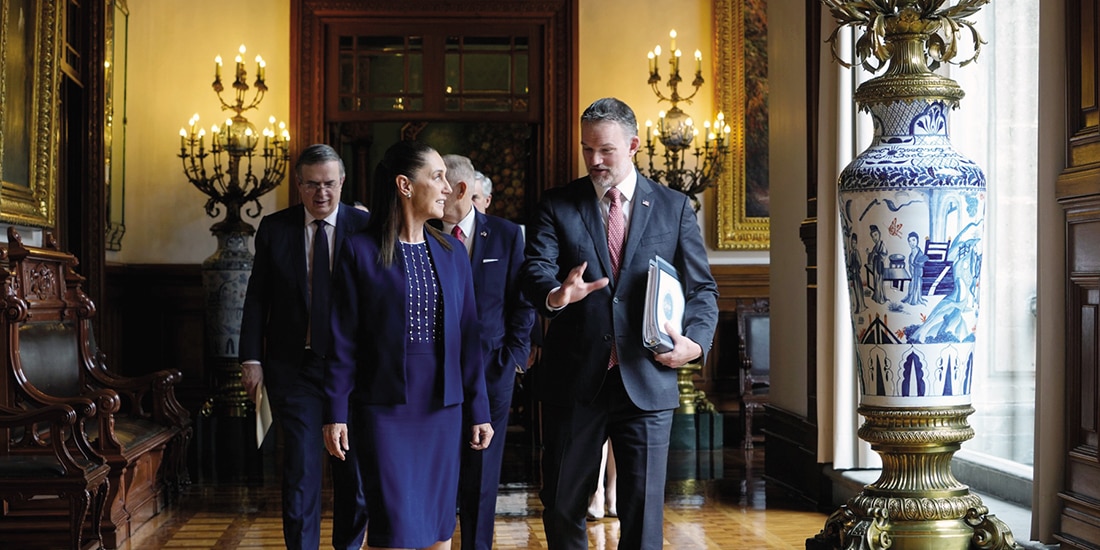 LA PRESIDENTA, ayer, con Jamieson Greer