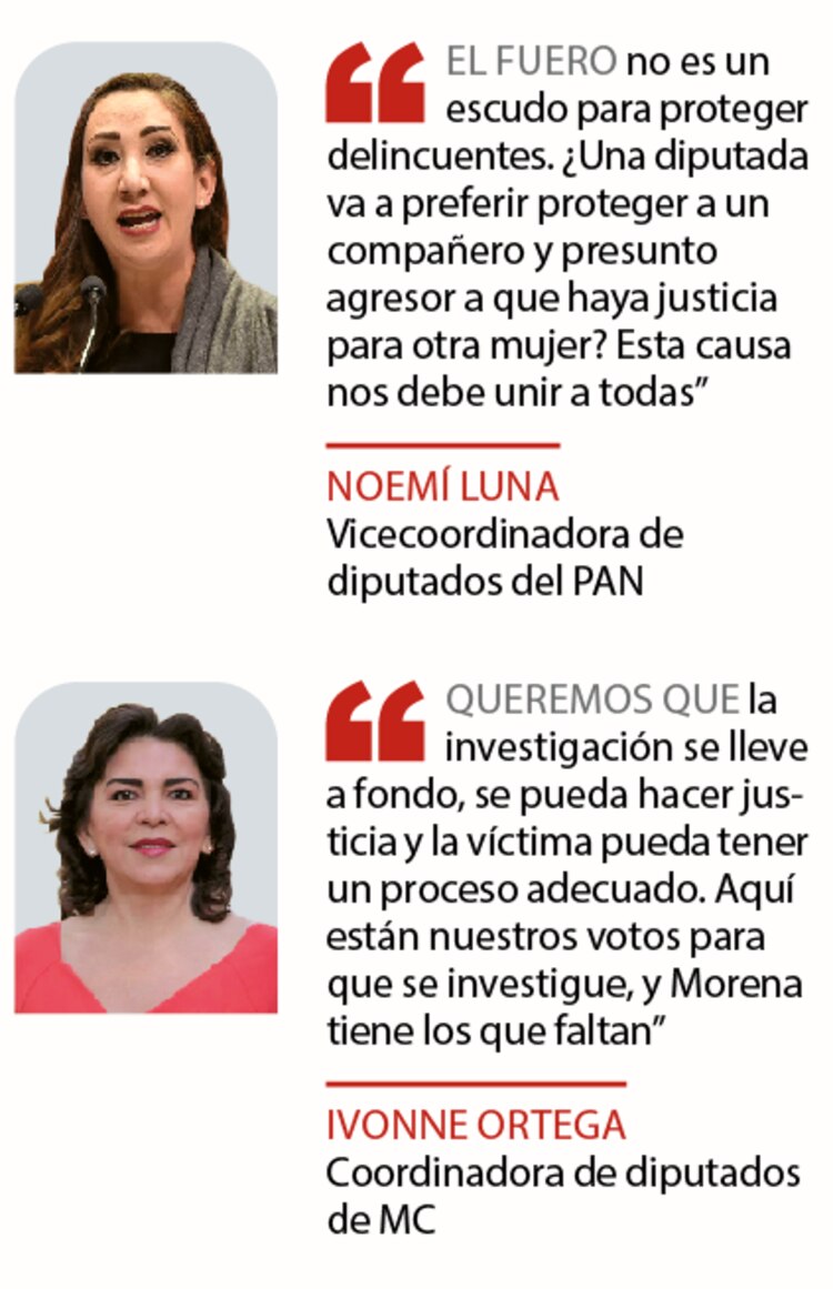 Noemí Luna, vicecoordinadora de diputados del PAN / Ivonne Ortega, coordinadora de diputados de MC