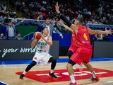 Pako Cruz (9), de México, enfrenta la marca de Nikola Vucevic (4) de Montenegro
