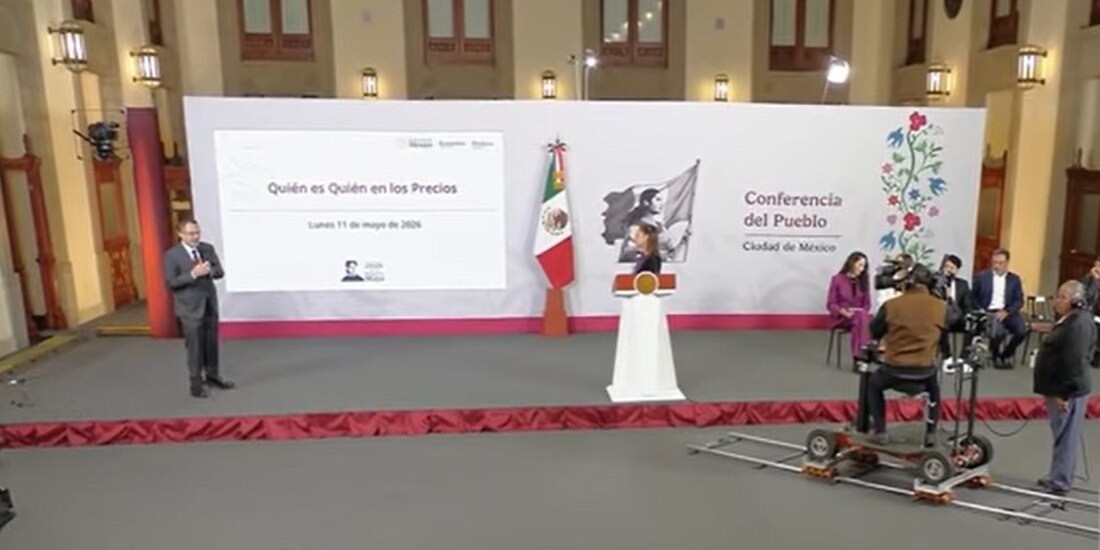 Iván Escalante, titular de la Profeco, este lunes en Palacio Nacional.