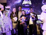 Algunos de los artistas que se presentarán, ayer.