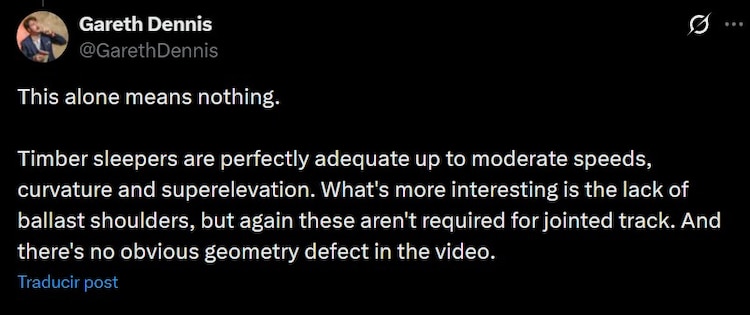 El ingeniero británico, Gareth Dennis, especialista ferroviario, desmintió versiones sobre anomalías en los durmientes de madera del Tren Interoceánico.