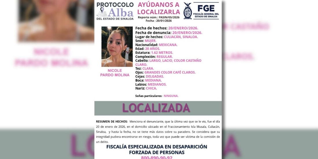 Localizan con vida a Nicole Pardo, 'La Nicholette'.