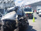 Se registró un fuerte accidente en la autopista Naucalpan- Ecatepec.