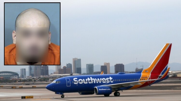 El hombre de 30 años de edad saltó del avión y luego se encerró en dormitorio de bomberos