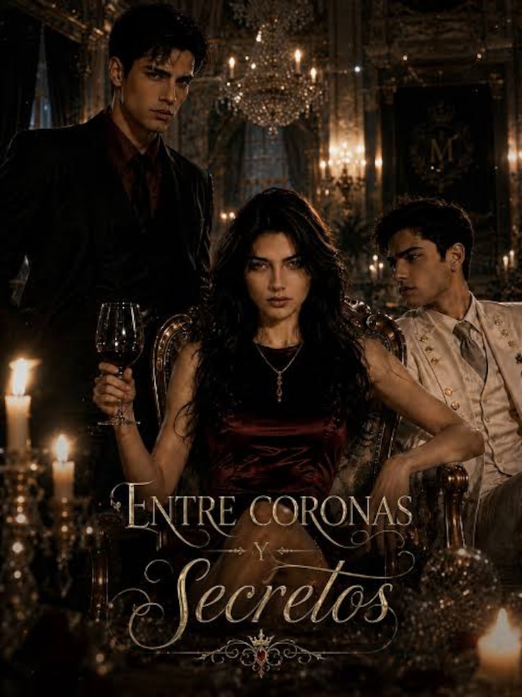 Póster del drama Entre coronas y secretos, también conocido como La parca y su sombra