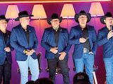 EL GRUPO BRONCO, ayer, durante su conferencia de prensa.