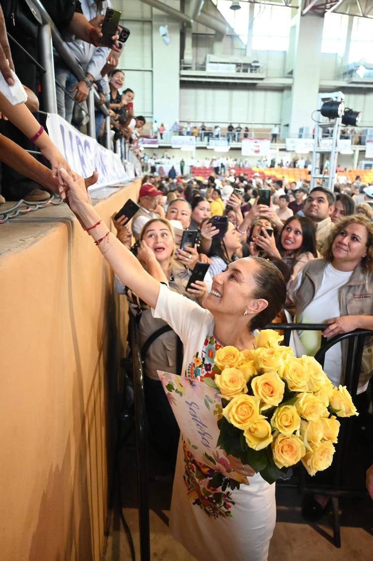La presidenta Claudia Sheinbaum en el evento.