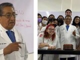 Alumnos le llevan un pastel a su profesor... y les dice que es diabético (VIDEO)