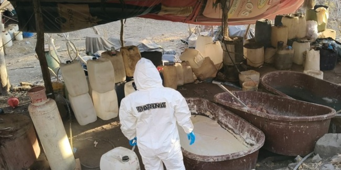 Autoridades federales desmantelan cinco narcolaboratorios en Nayarit, Jalisco y Sinaloa.