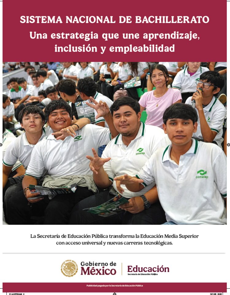 Sistema Nacional de Bachillerato. Una estrategia que une aprendizaje, inclusión y empleabilidad