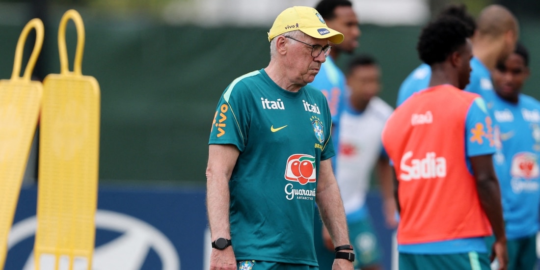 Carlo Ancelotti, en un entrenamiento con Brasil en la Copa del Mundo 2026