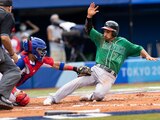 Una acción del duelo entre México y República Dominicana de los Juegos Olímpicos