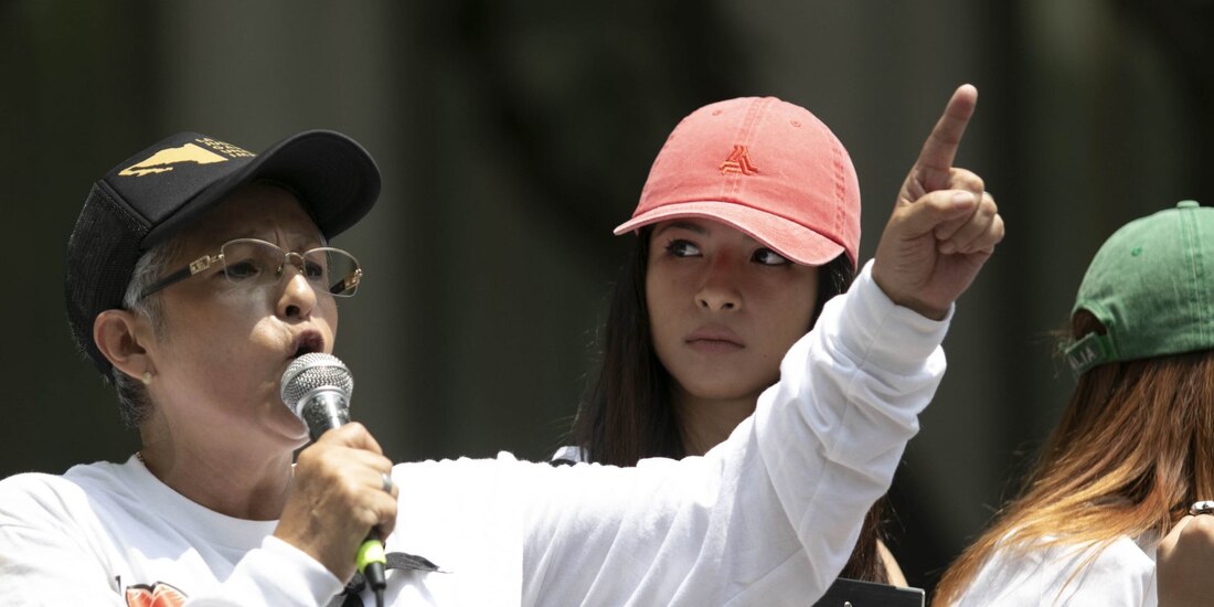 Patricia Aguayo, líder de trabajadores del PJ, el 1 de septiembre.