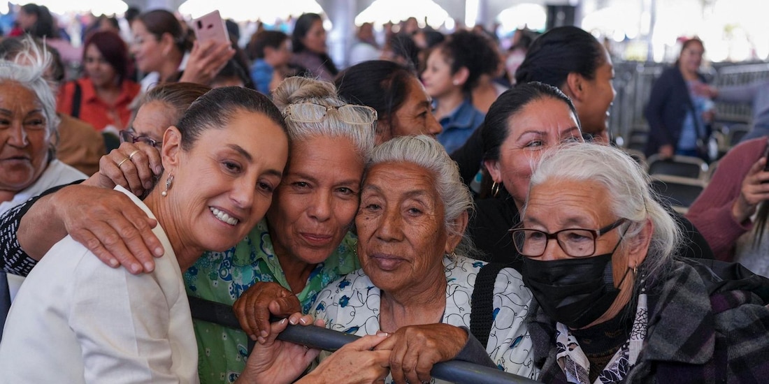 Claudia Sheinbaum, durante su gira de trabajo pro Durango.