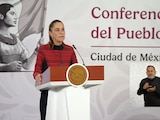 La Presidenta de México en conferencia de prensa en Palacio Nacional.