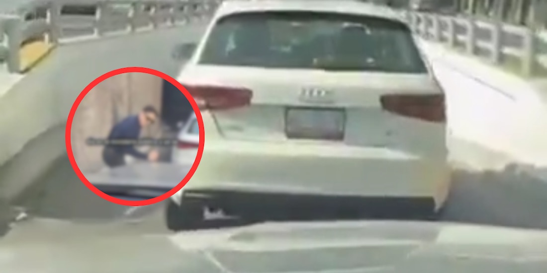 Captan a agresor vial en Cuajimalpa; intimida y golpea auto de mujer