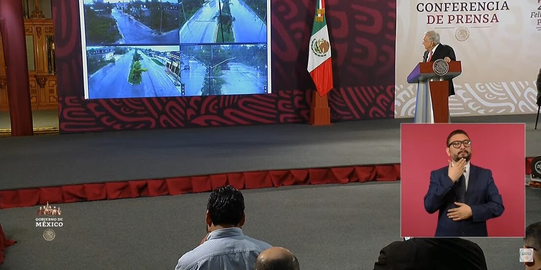 El reporte de Protección Civil se dio en la mañanera de AMLO.