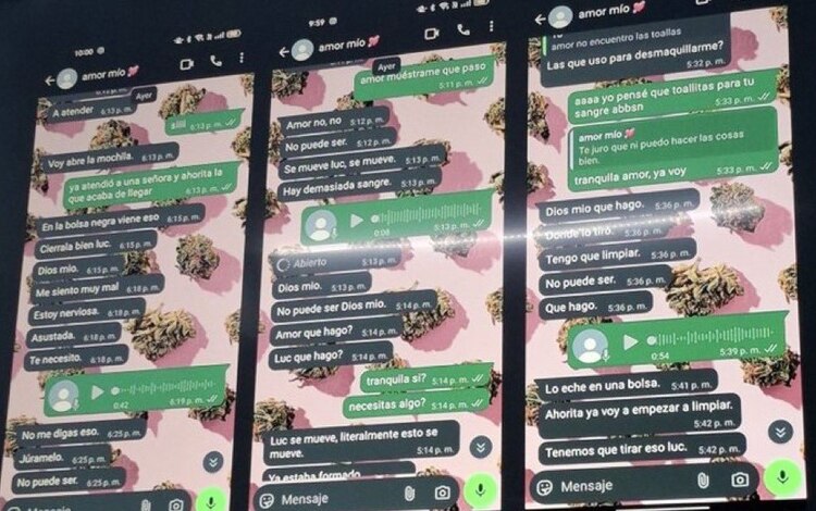 Esta fue la aparente conversación entre la pareja