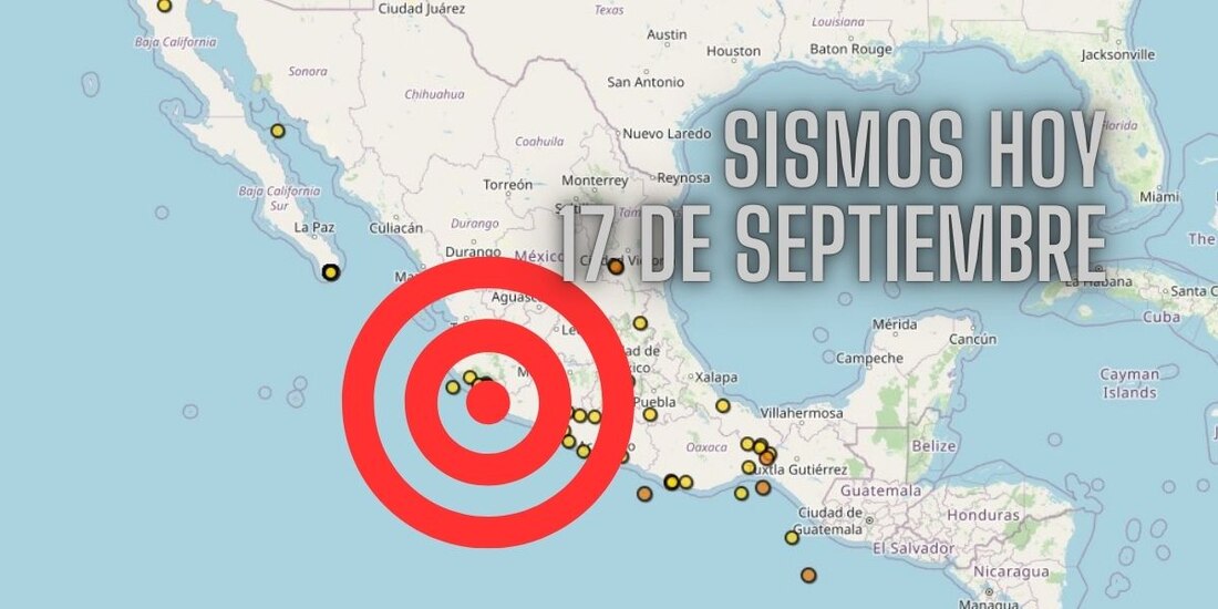 Este es el mapa de sismos en México hoy.