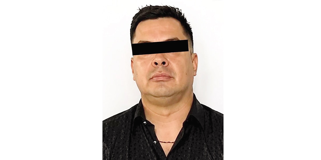 el detenido, identificado como Hugo Guerrero, ayer.