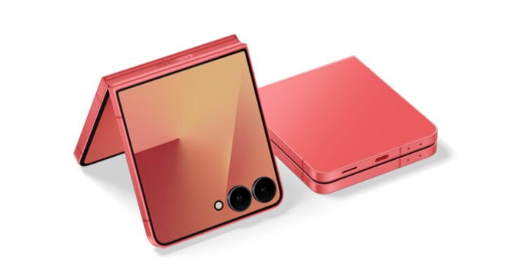 Espectacular Galaxy Z Flip 7 en el tono coral